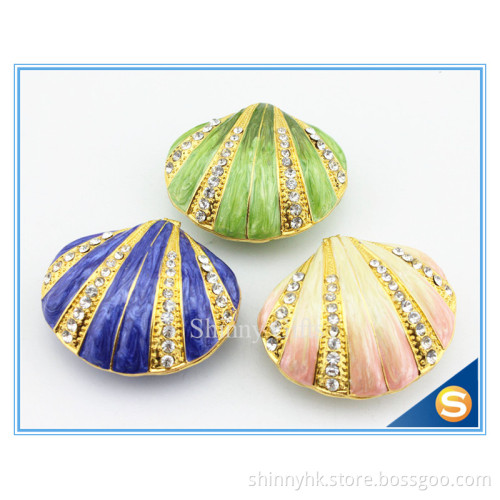 Pewter wholesale shell shape custom metal jewelry box